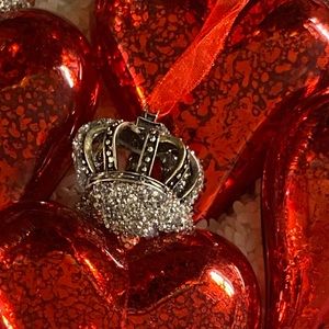 Mercury Glass Heart with Crown
